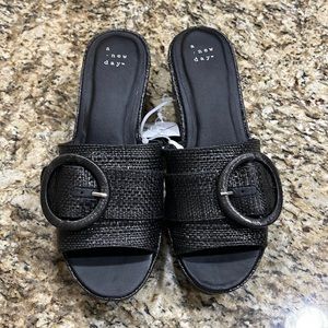 Women's Victoria Wedge Mule Heels - A New Day